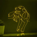 Smile Dog Handmade EL Wire Animal Wall Art for Bedroom & Home Decor - myneonup