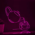 Tea Pot & Cup Handmade EL Wire Kitchen Wall Art for Home Decor - myneonup