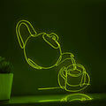 Tea Pot & Cup Handmade EL Wire Kitchen Wall Art for Home Decor - myneonup