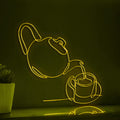 Tea Pot & Cup Handmade EL Wire Kitchen Wall Art for Home Decor - myneonup