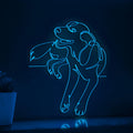 Smile Dog Handmade EL Wire Animal Wall Art for Bedroom & Home Decor - myneonup