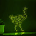 Ostrich One Line EL Wire Neon Sign - Flightless Bird Lighted Wall Art - myneonup