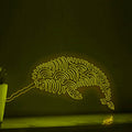 Narwhal One Line EL Wire Neon Sign - Sea Unicorn, Ideal for Nature Lovers Wall Decor - myneonup