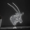 Oryx One Line EL Wire Neon Sign 1 - Abstract Art for Animal Lovers Wall Deocr - myneonup