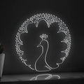 Peacock One Line EL Wire Neon Sign - Huge Tail Splendor, Ideal for Nature Lovers, Perfect for Home Decor - myneonup