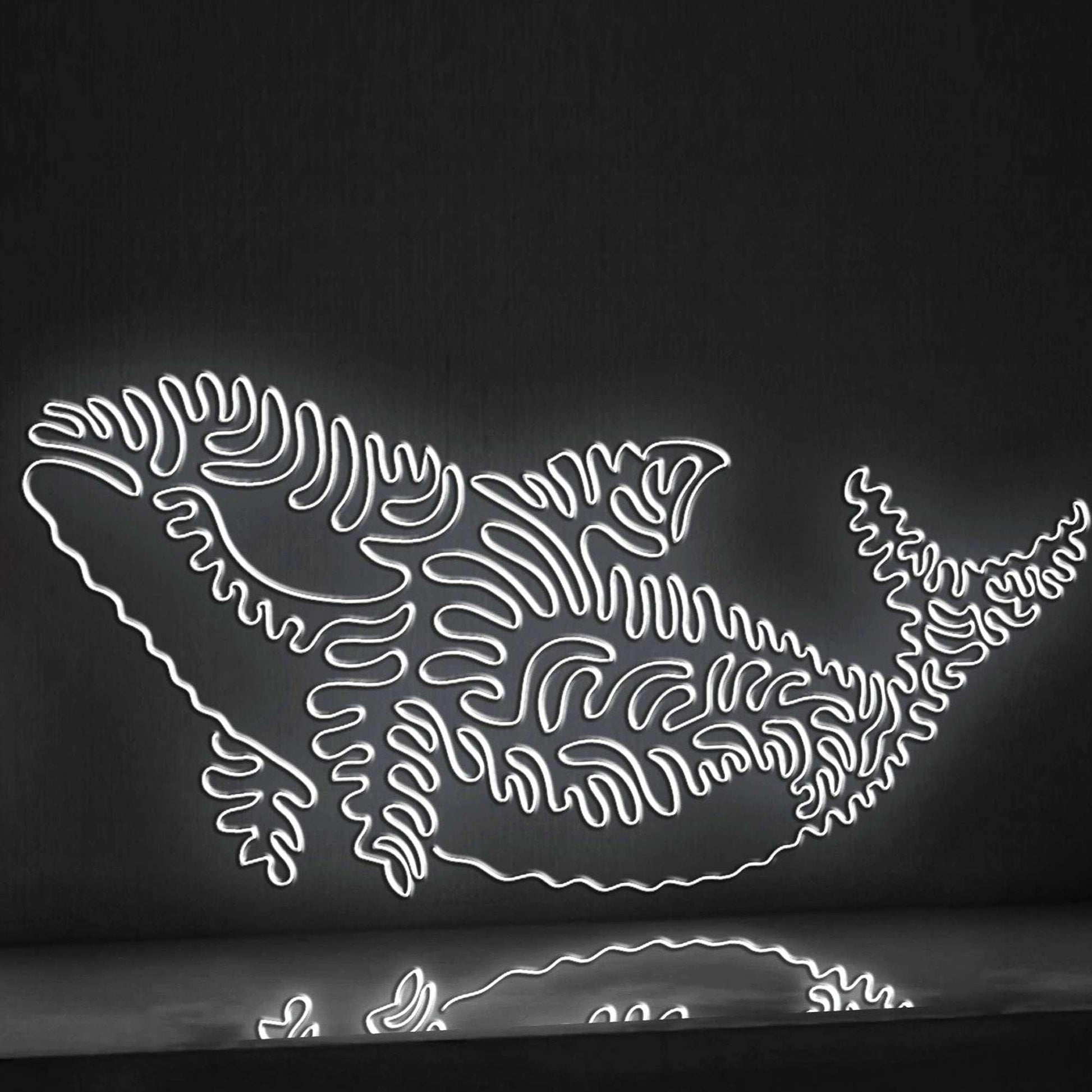 Orca One Line EL Wire Neon Sign - Perfect for Ocean Lovers' Wall Decor - myneonup