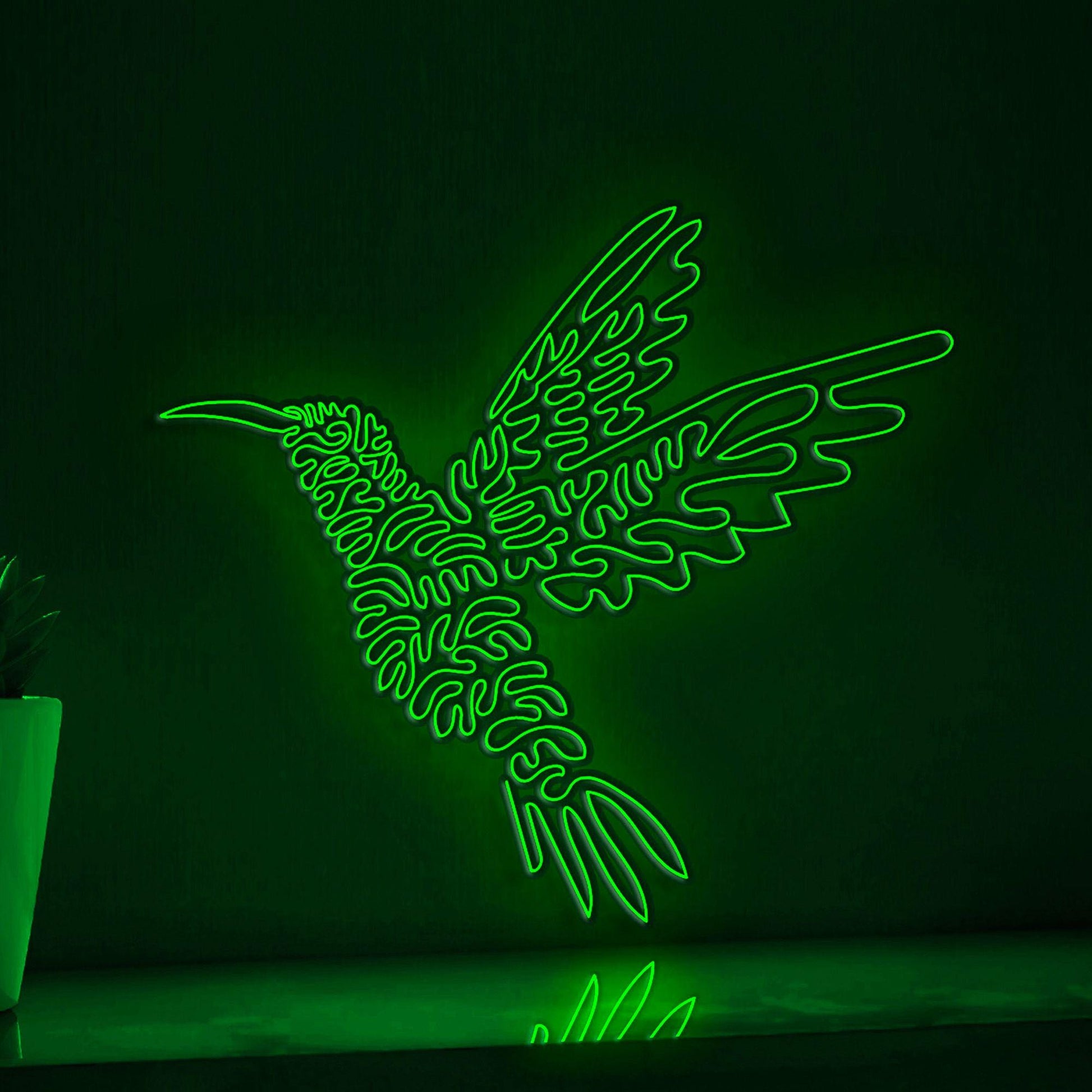 Hummingbird Single Line EL Wire Neon Sign - Ideal for Bird & Nature Lovers Wall Decor - myneonup