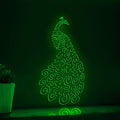Peacock One Line EL Wire Neon Sign - Abstract Art for Boho, Wedding & Home Decor - myneonup