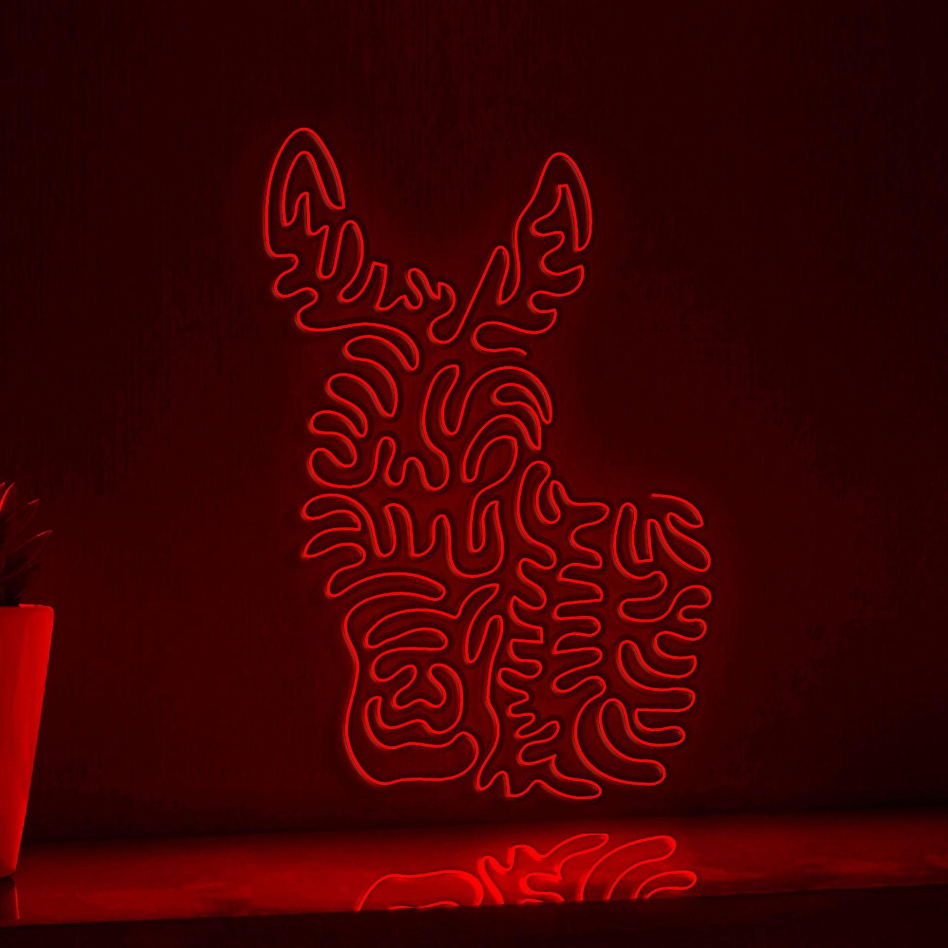 Cute Donkey Continuous Line EL Neon for Wall Decor - myneonup