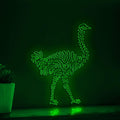 Ostrich One Line EL Wire Neon Sign - Flightless Bird Lighted Wall Art - myneonup