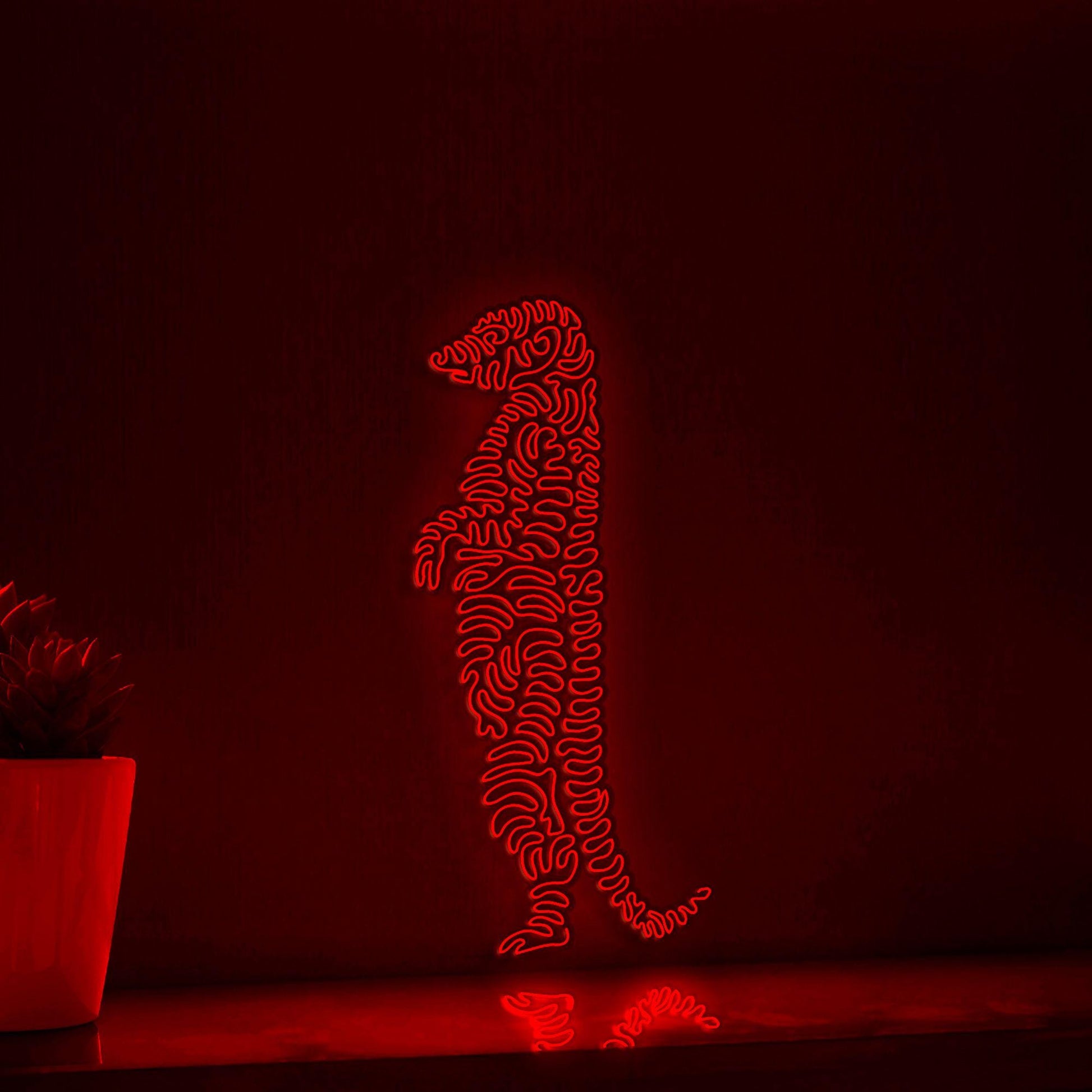 Standing Meerkat One Line EL Wire Neon Sign - Ideal for Animal & Nature Lovers Wall Decor - myneonup