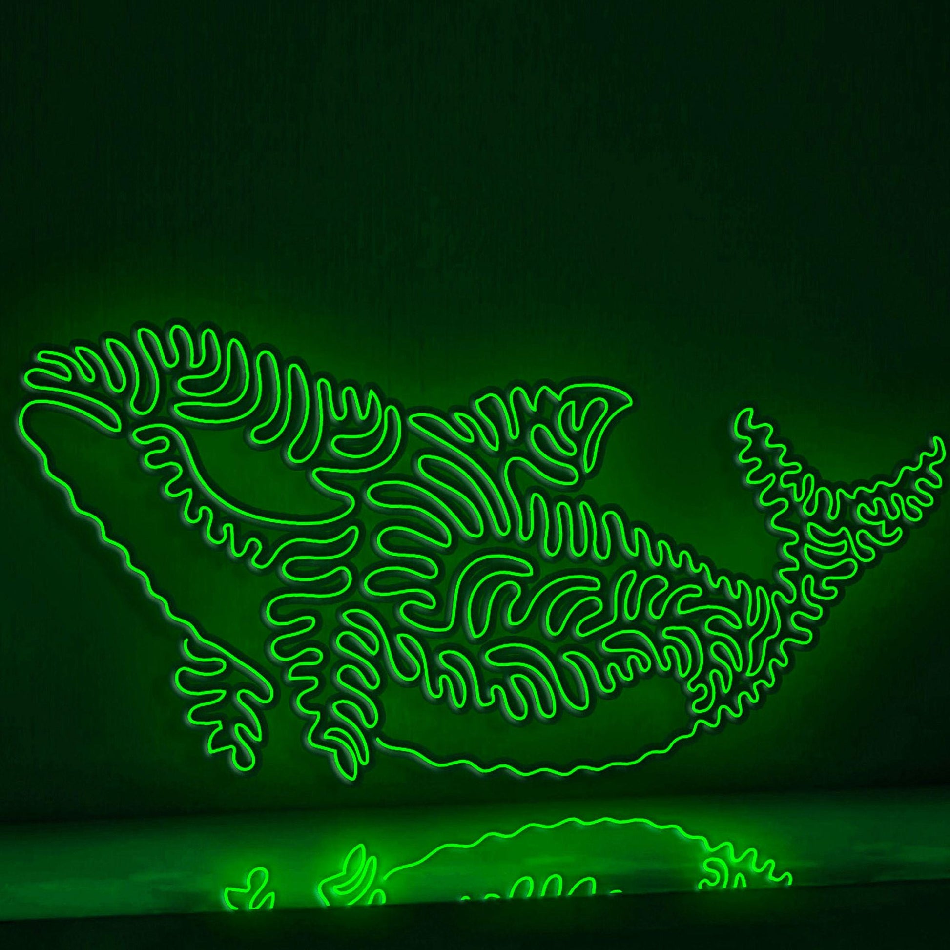Orca One Line EL Wire Neon Sign - Perfect for Ocean Lovers' Wall Decor - myneonup
