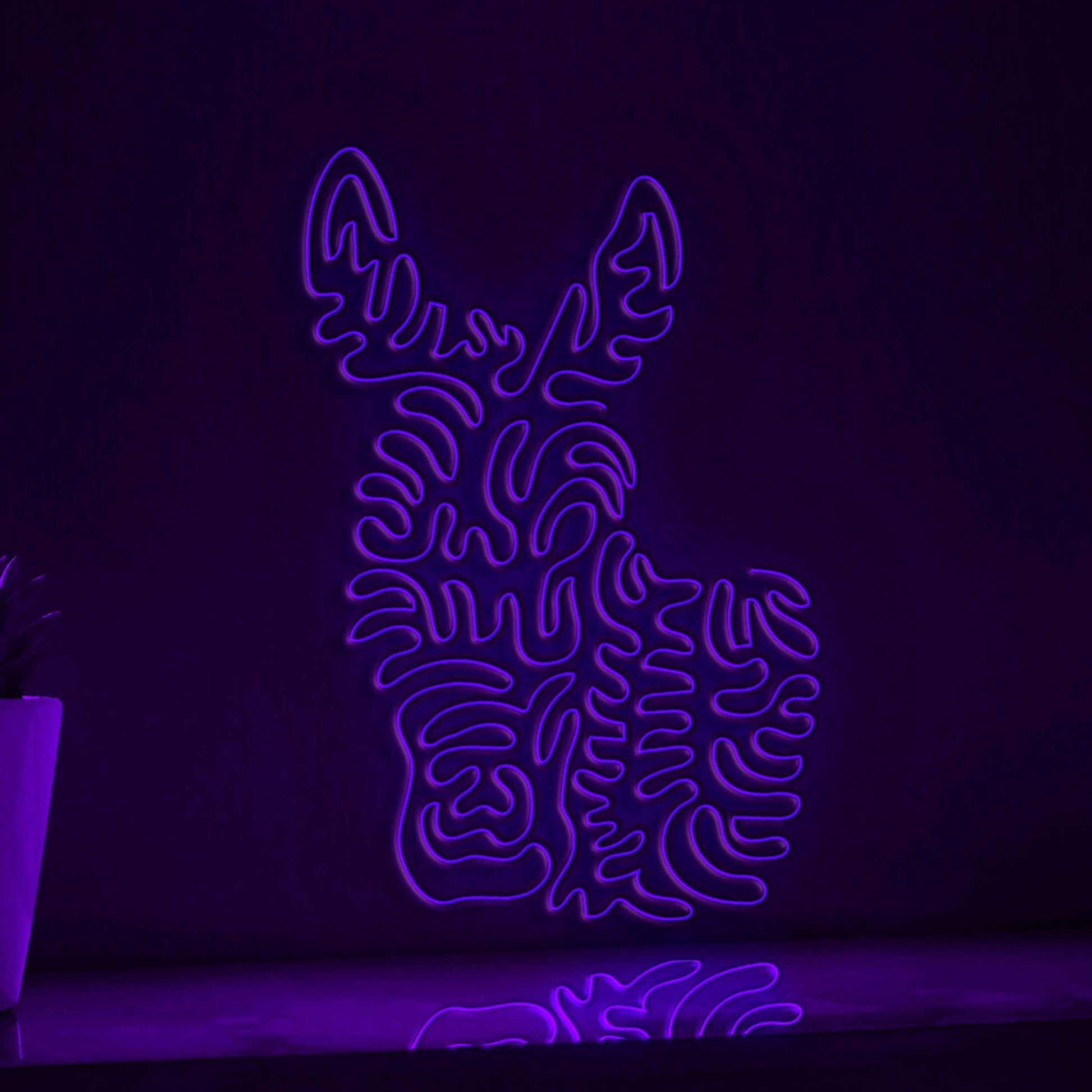 Cute Donkey Continuous Line EL Neon for Wall Decor - myneonup