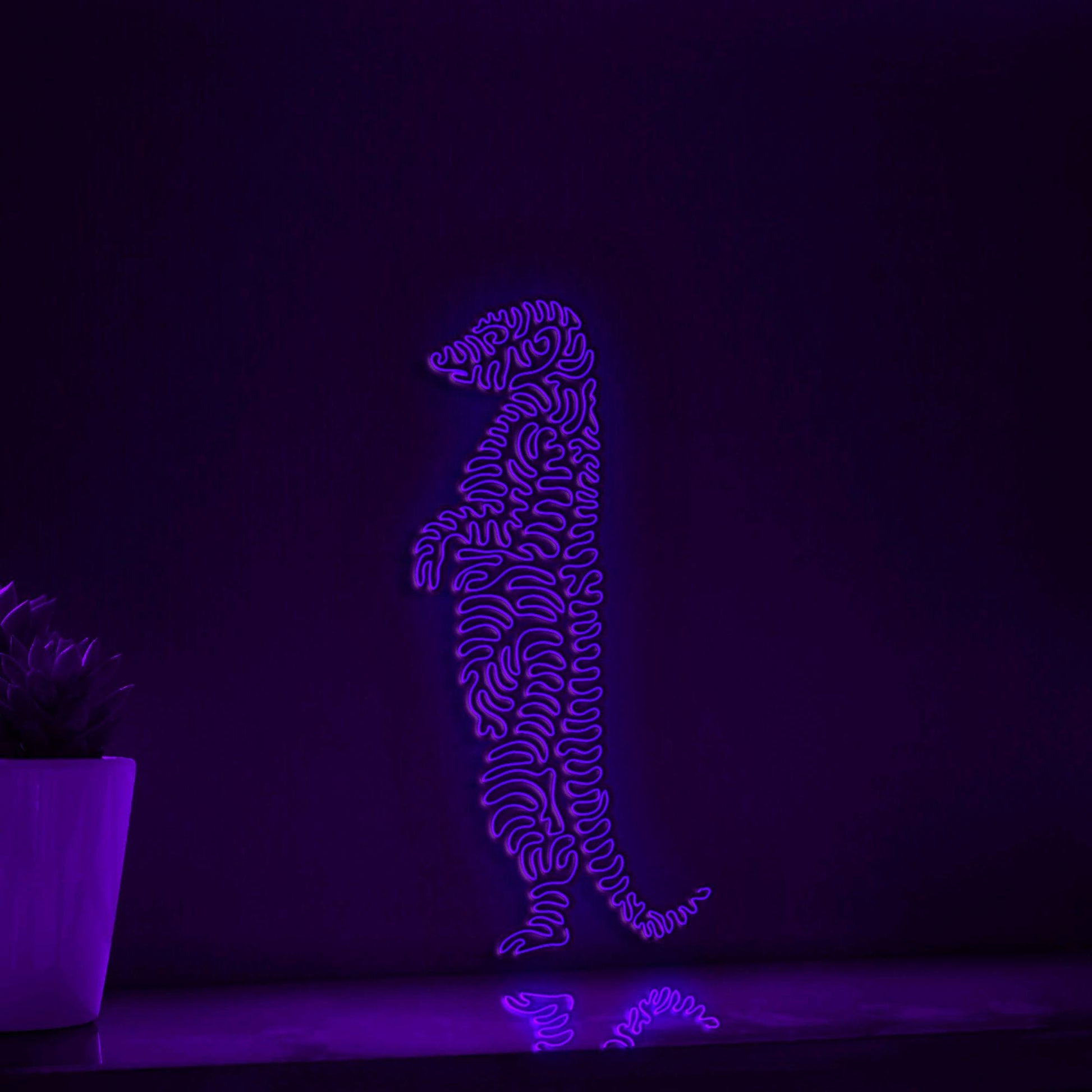 Standing Meerkat One Line EL Wire Neon Sign - Ideal for Animal & Nature Lovers Wall Decor - myneonup