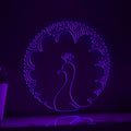 Peacock One Line EL Wire Neon Sign - Huge Tail Splendor, Ideal for Nature Lovers, Perfect for Home Decor - myneonup