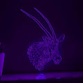 Oryx One Line EL Wire Neon Sign 1 - Abstract Art for Animal Lovers Wall Deocr - myneonup