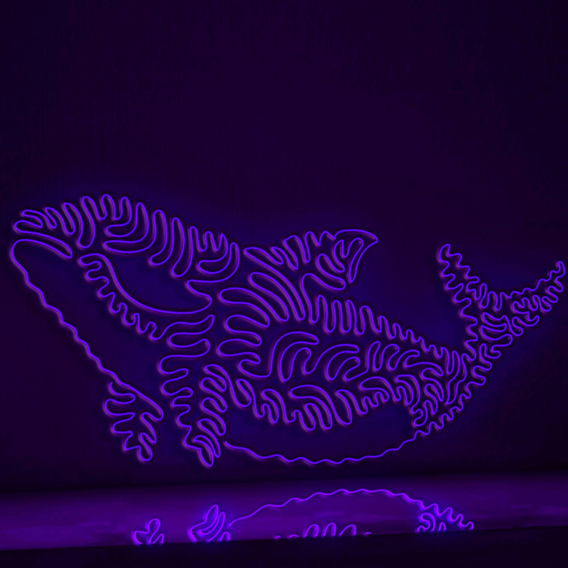 Orca One Line EL Wire Neon Sign - Perfect for Ocean Lovers' Wall Decor - myneonup