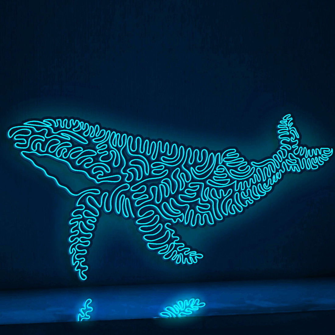 Whale One Line EL Wire Neon Sign - Intelligent Giant Light Decor - myneonup
