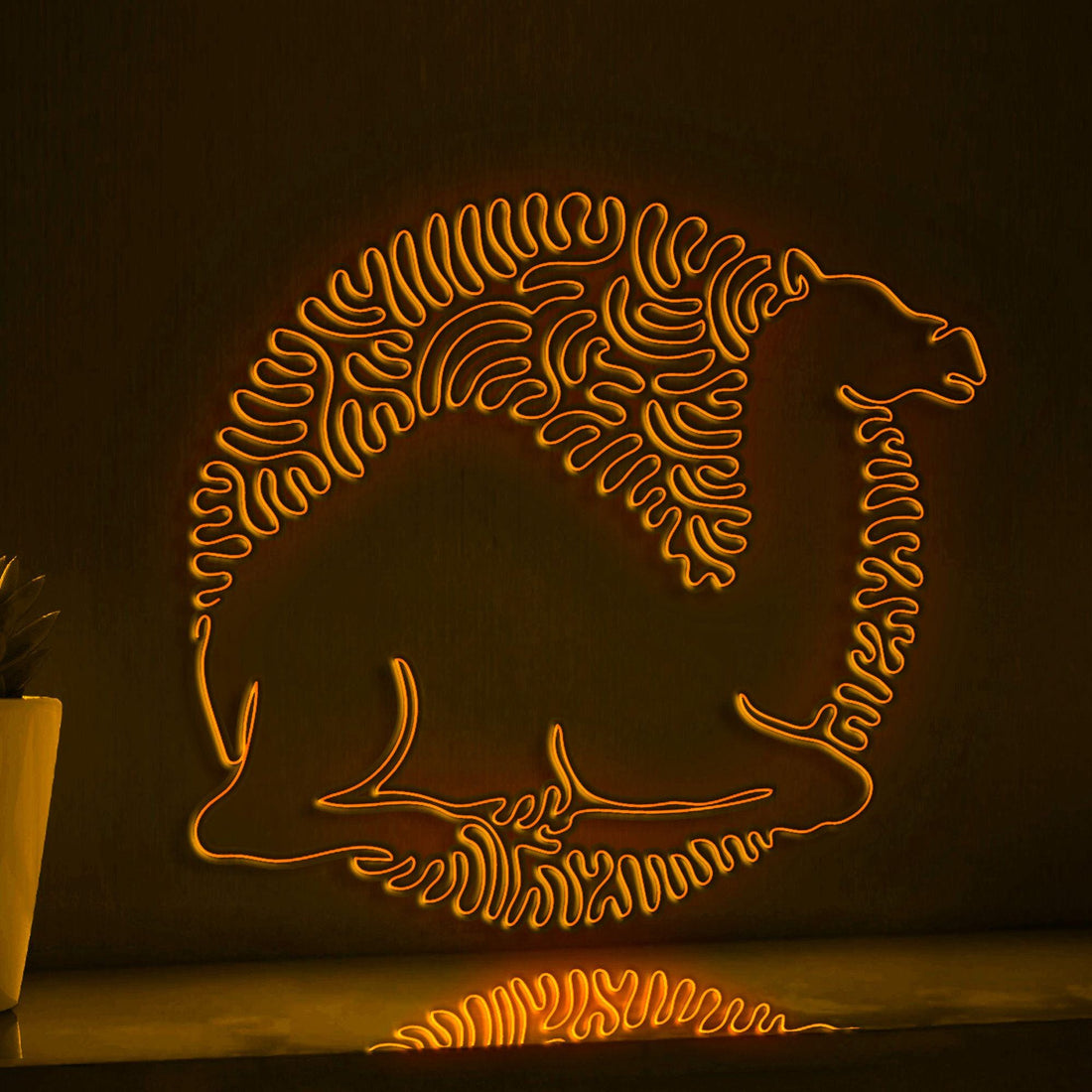 Camel One Line EL Wire Neon Sign - Cute Abstract Camel Design for Art Lovers & Safari Decor - myneonup