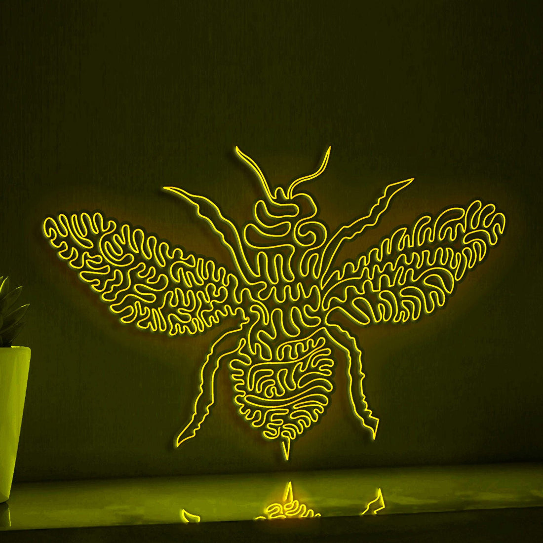 Adorable Bee One Line EL Wire Neon Sign - Social Insect Decor - myneonup
