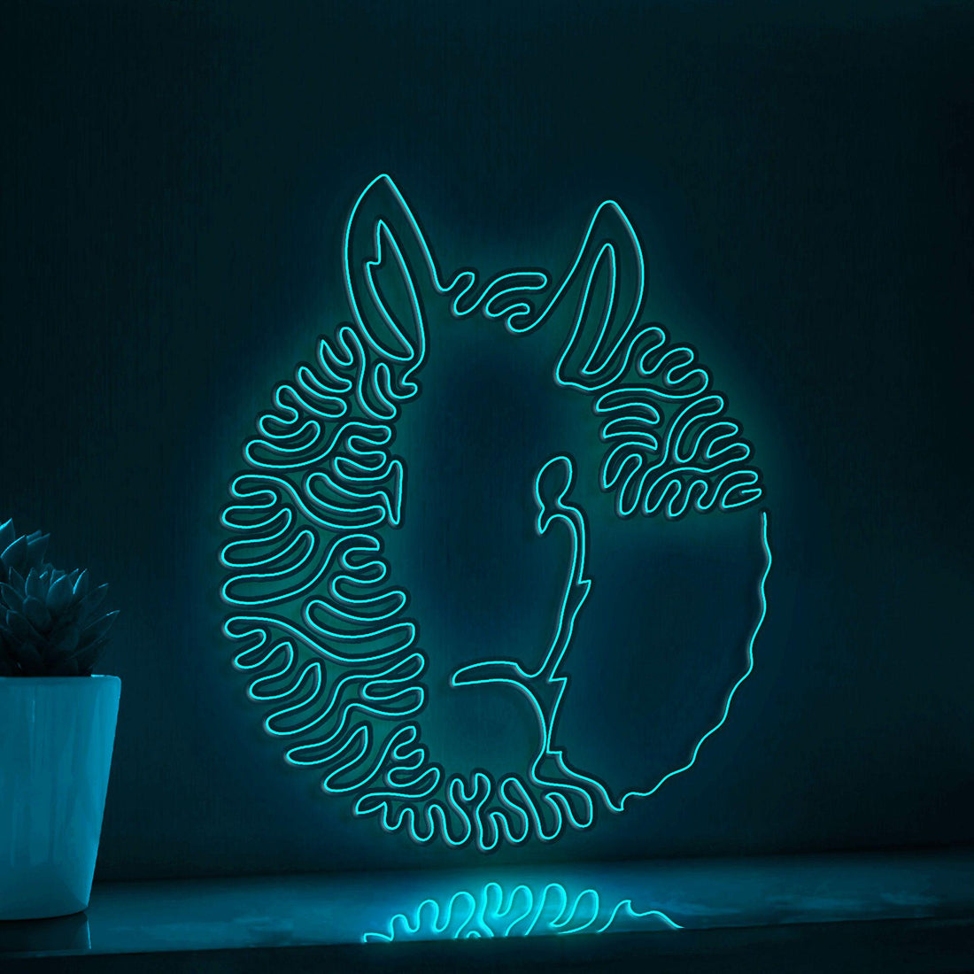 Donkey One Line EL Wire Neon Sign - Friendly Grazer Light Art - myneonup