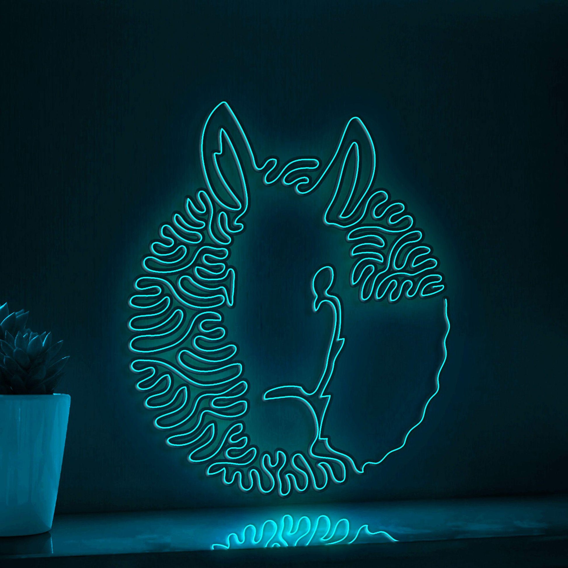 Donkey One Line EL Wire Neon Sign - Friendly Grazer Light Art - myneonup