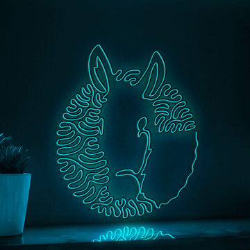 Donkey One Line EL Wire Neon Sign - Friendly Grazer Light Art - myneonup