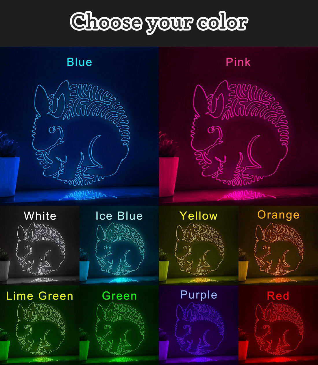 Rabbit One Line EL Wire Neon Sign 1 - Ideal for Kids' Rooms & Wall Decor - myneonup
