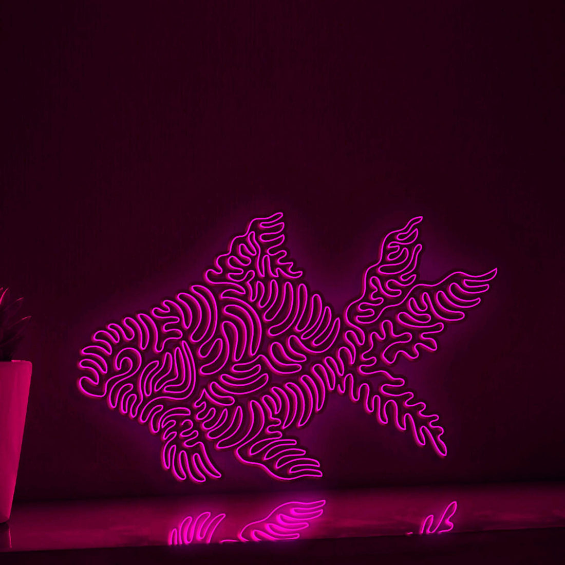 Beautiful Goldfish Abstract Neon Sign for Home Decor, Ideal for Aquarium Lovers - myneonup