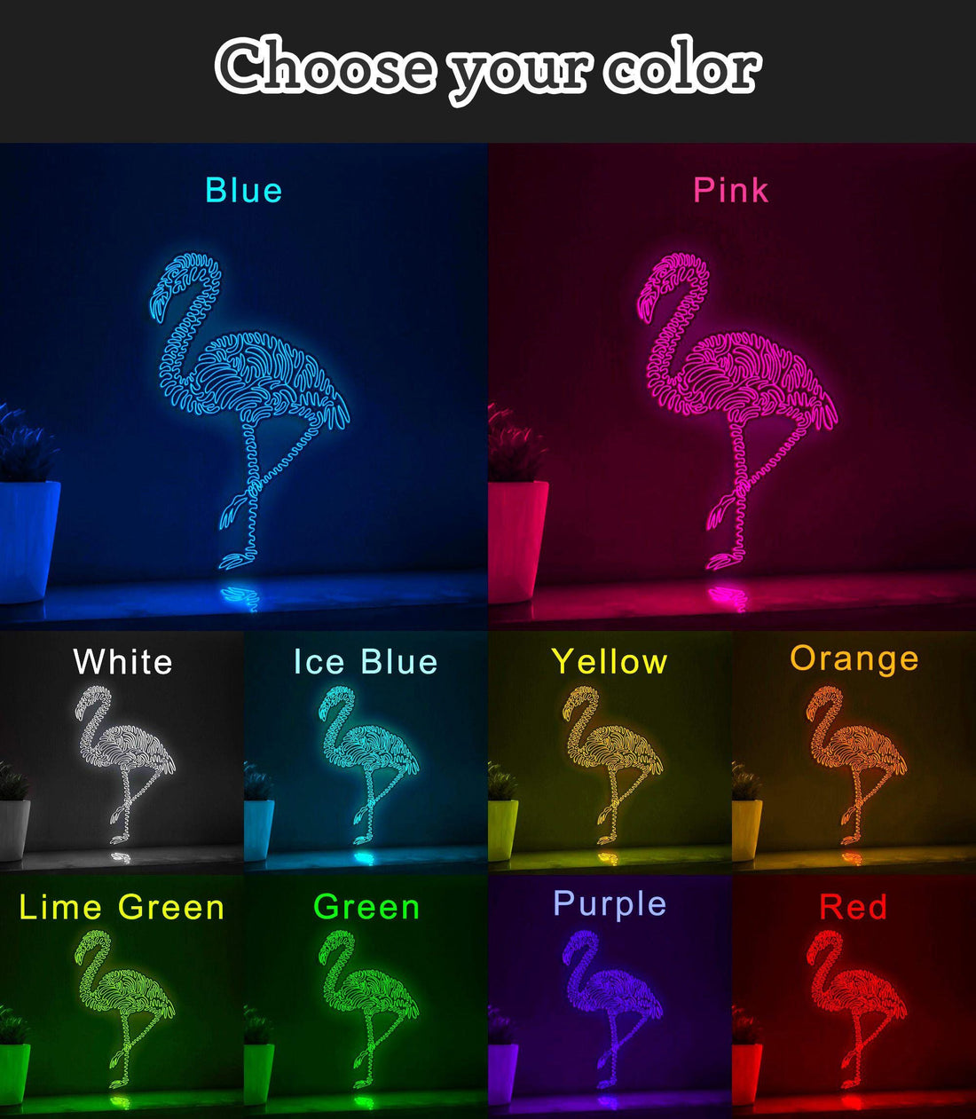 Flamingo One Line EL Wire Neon Sign - Exotic Bird Decor - myneonup