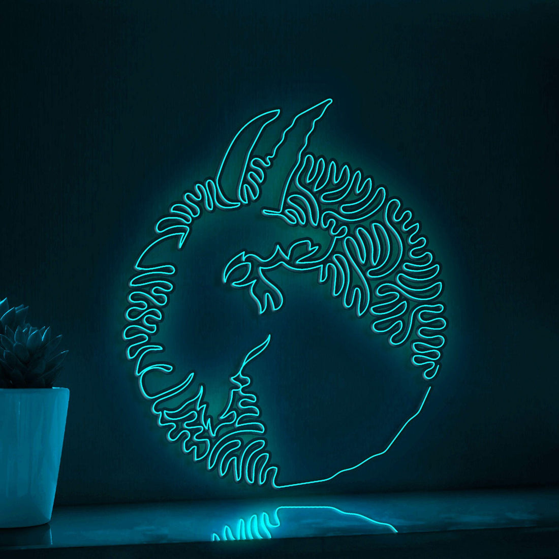 Goat One Line EL Wire Neon Sign - Perfect for Farm-themed Home Decor - myneonup