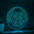 Gorilla One Line EL Wire Neon Sign - Stocky Ape Wall Art - myneonup