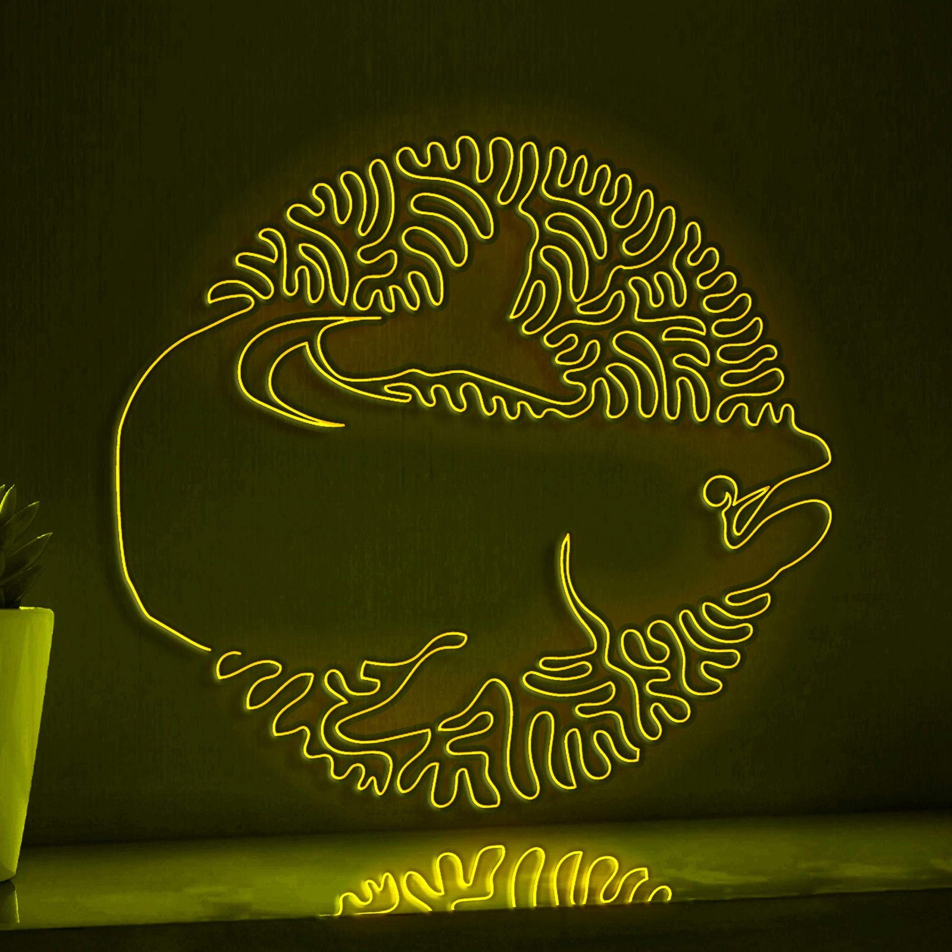 Salmon One Line EL Wire Neon Sign - Ideal for Seafood Lovers' Home Decor - myneonup
