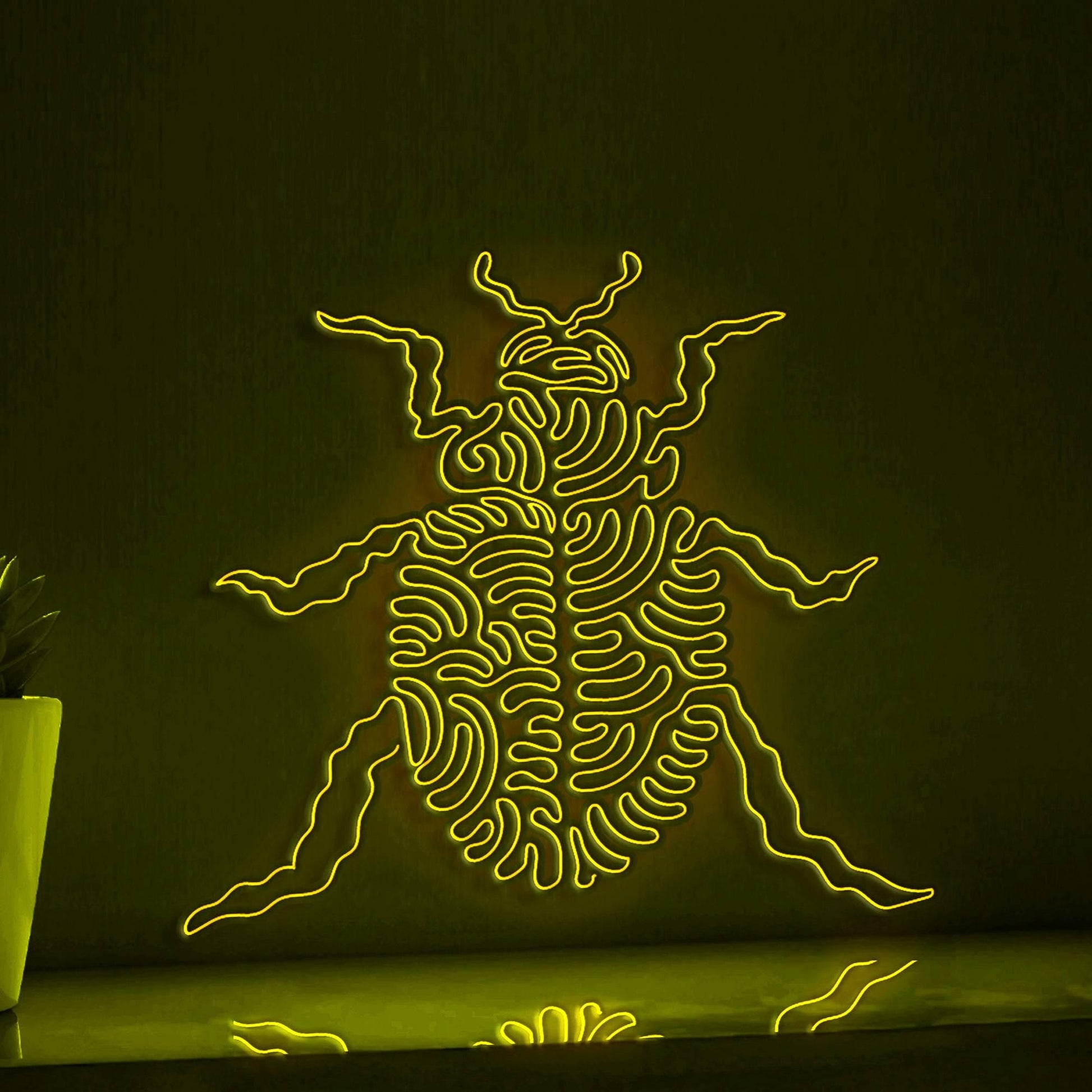 Beetle One Line EL Wire Neon Sign - Ideal for Insect Lovers, Great for Home Decor - myneonup