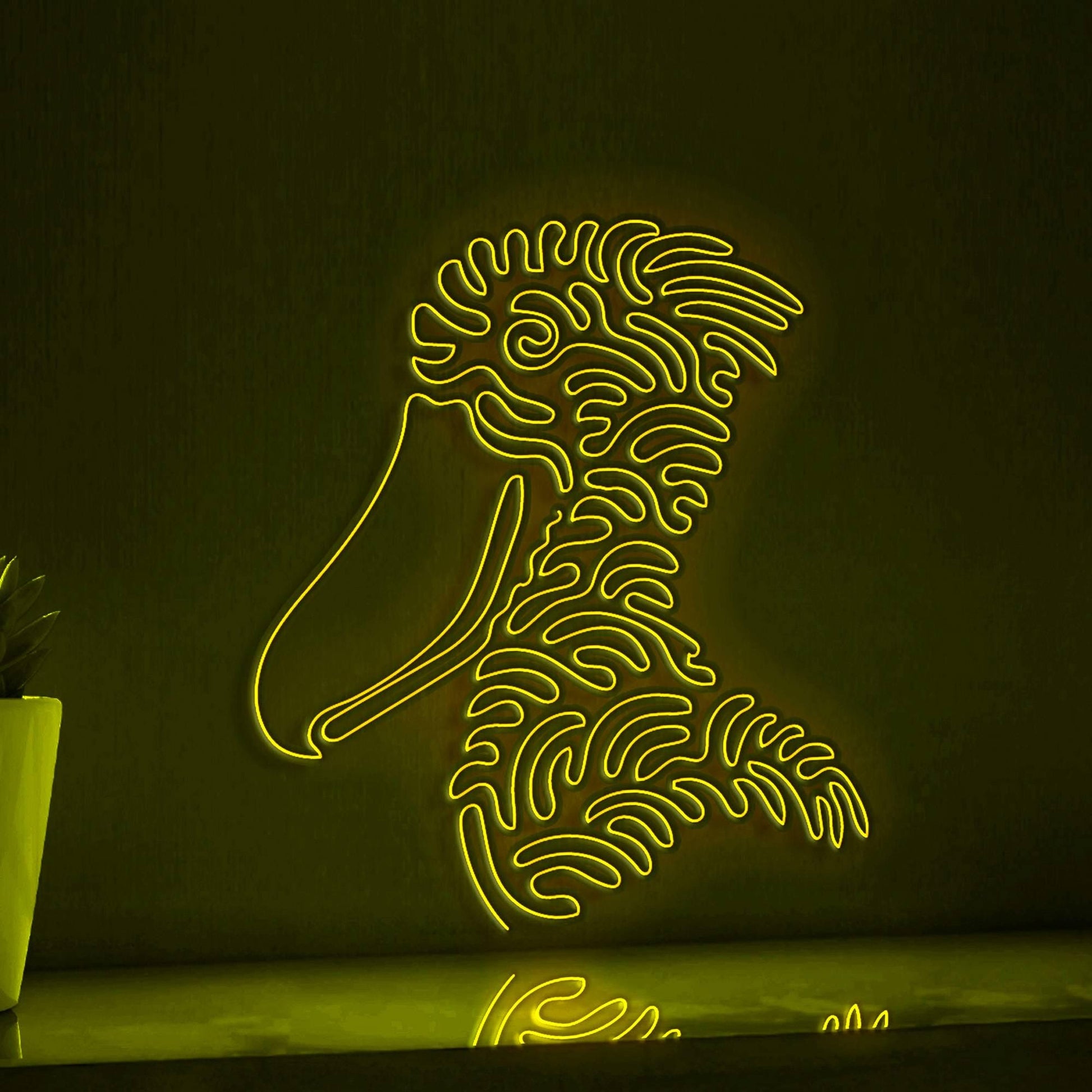 Shoebill One Line EL Wire Neon Sign - Lighted Bird Wall Art - myneonup