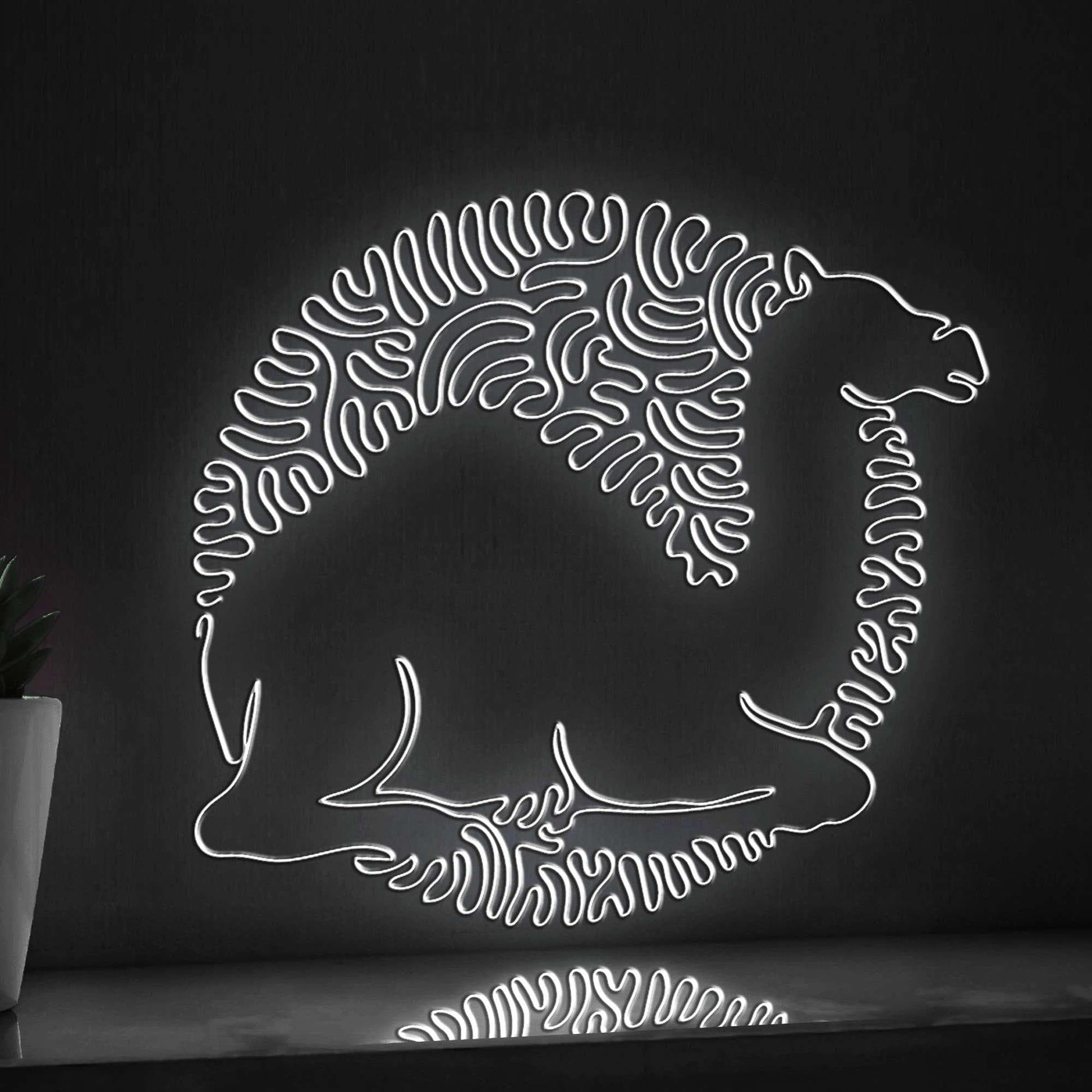 Camel One Line EL Wire Neon Sign - Cute Abstract Camel Design for Art Lovers & Safari Decor - myneonup