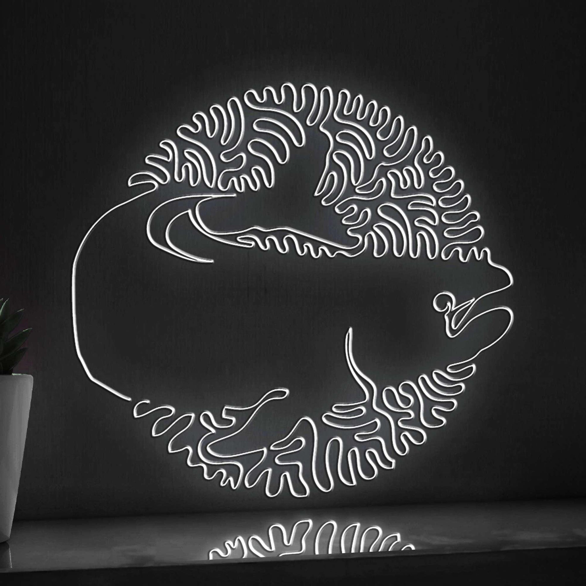 Salmon One Line EL Wire Neon Sign - Ideal for Seafood Lovers' Home Decor - myneonup