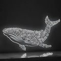 Whale One Line EL Wire Neon Sign - Ideal for Ocean Lovers, Perfect as Wall Decor - myneonup