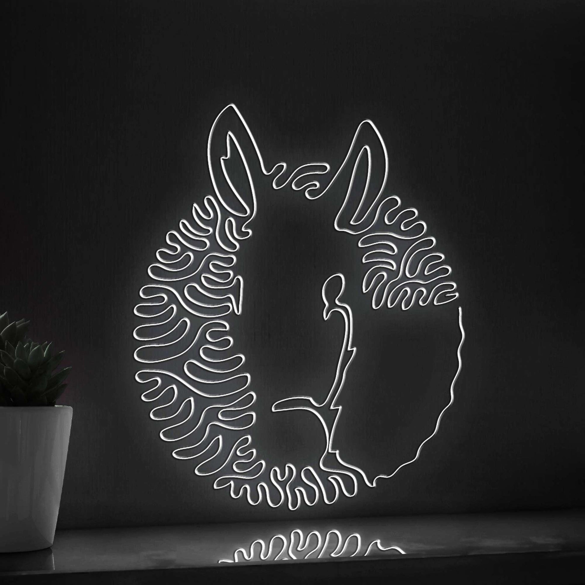 Donkey One Line EL Wire Neon Sign - Friendly Grazer Light Art - myneonup