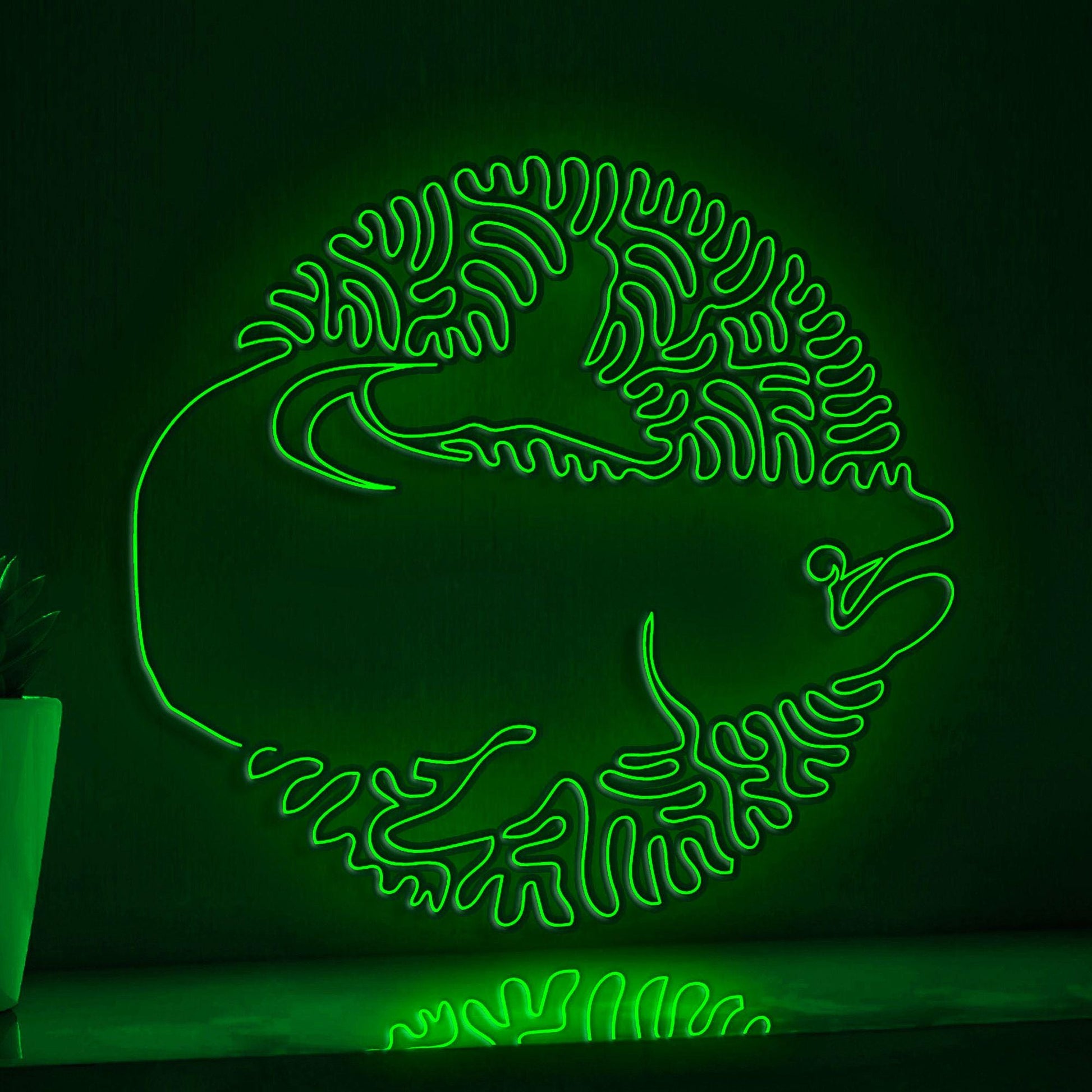 Salmon One Line EL Wire Neon Sign - Ideal for Seafood Lovers' Home Decor - myneonup