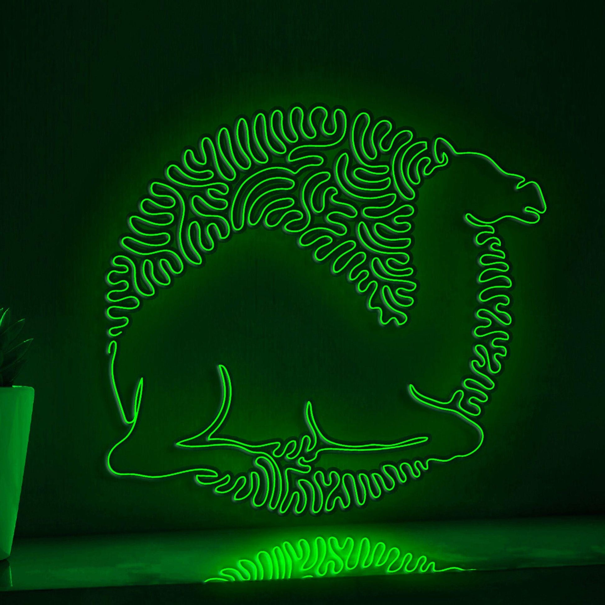Camel One Line EL Wire Neon Sign - Cute Abstract Camel Design for Art Lovers & Safari Decor - myneonup