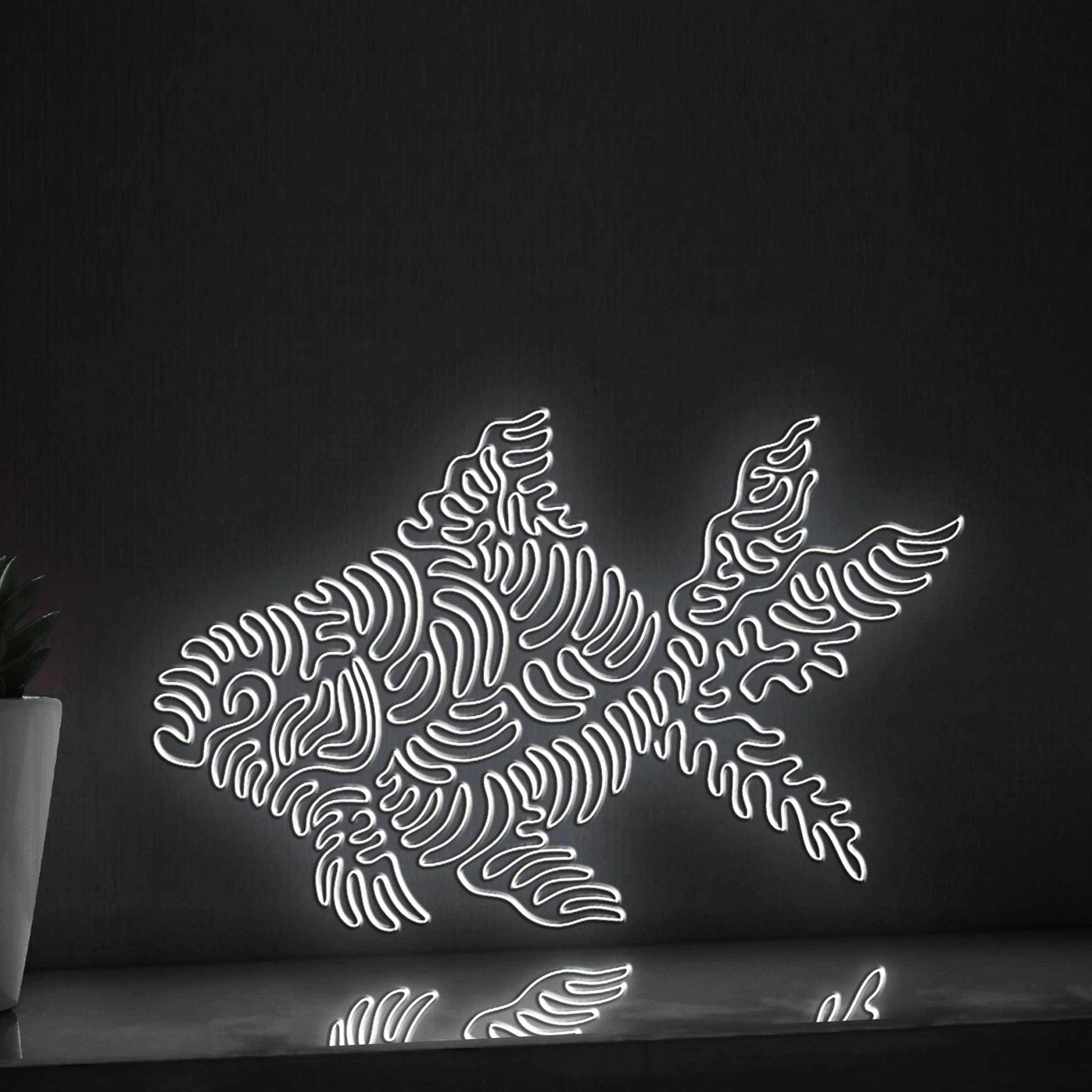 Beautiful Goldfish Abstract Neon Sign for Home Decor, Ideal for Aquarium Lovers - myneonup