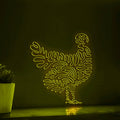 Turkey One Line EL Wire Neon Sign - Perfect for Thanksgiving Decor and Modern Homes - myneonup