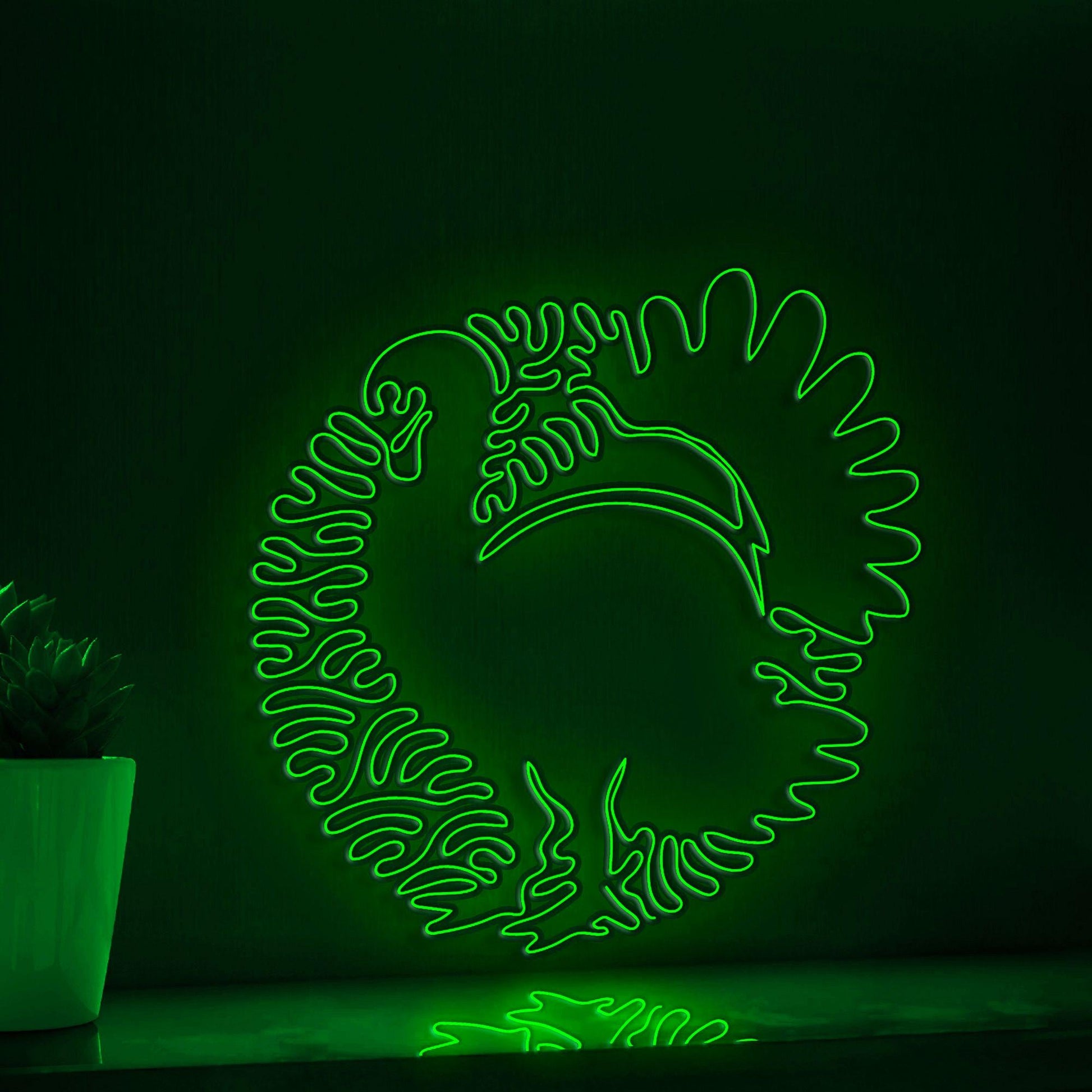 Turkey One Line EL Wire Neon Sign - Thanksgiving Decor - myneonup