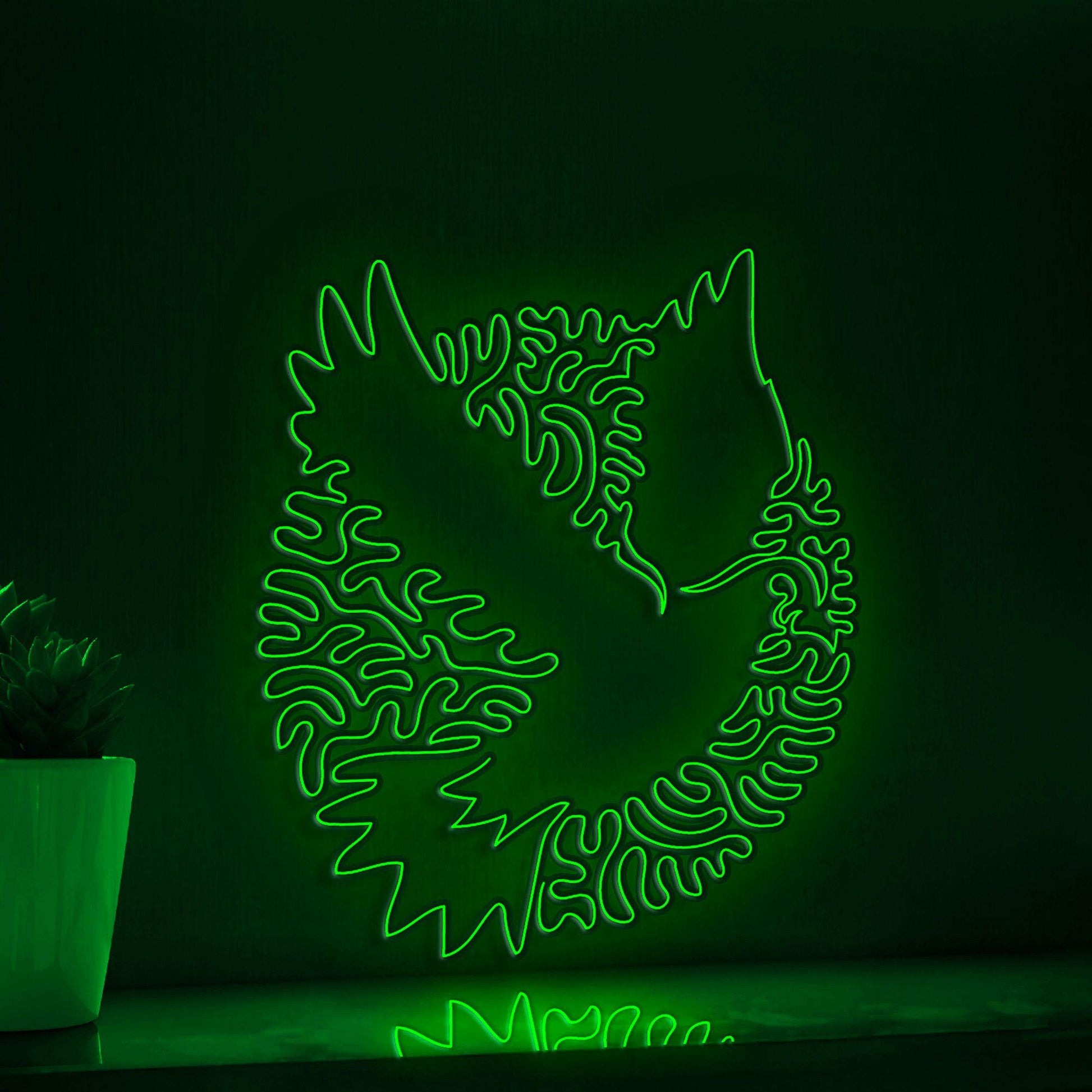 Dove One Line EL Wire Neon Sign - Peace Bird Wall Decor for Weddings, Easter and More - myneonup