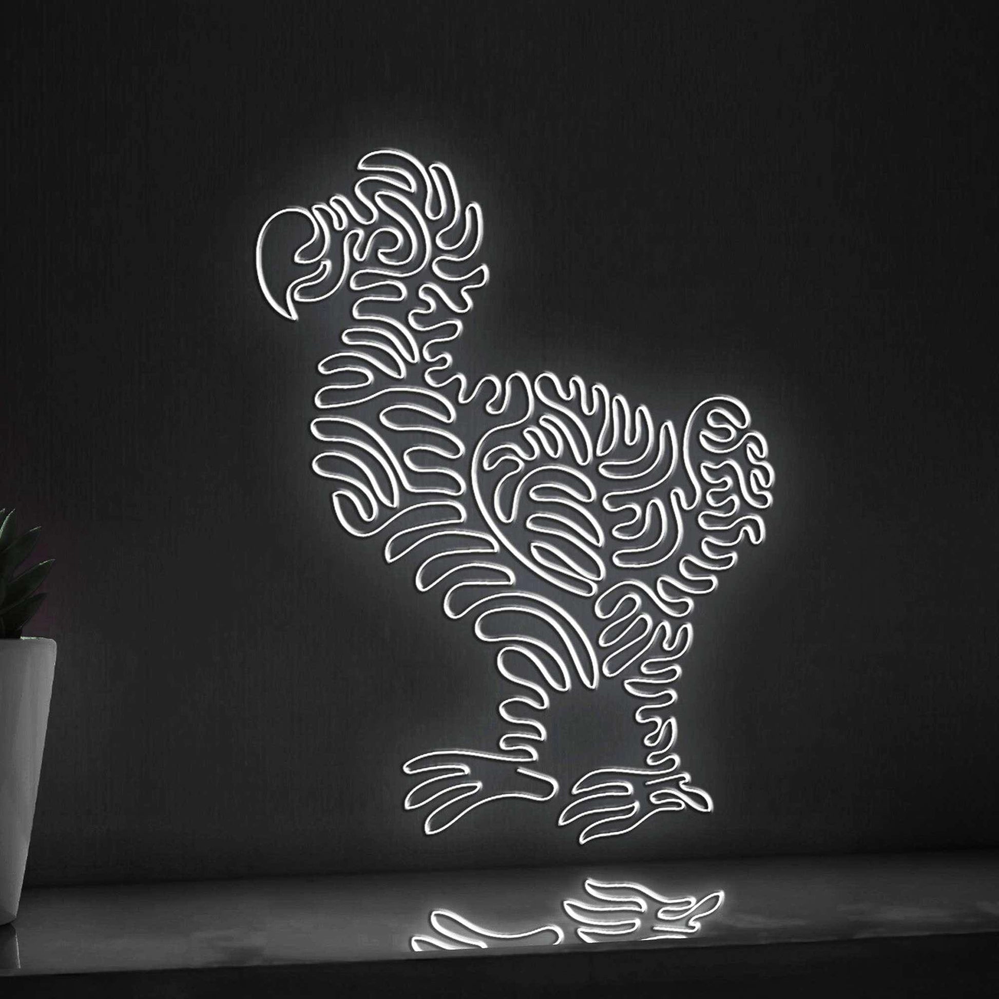 Dodo One Line EL Wire Neon Sign - Funny Dodo Abstract Art Neon for Home Decor - myneonup