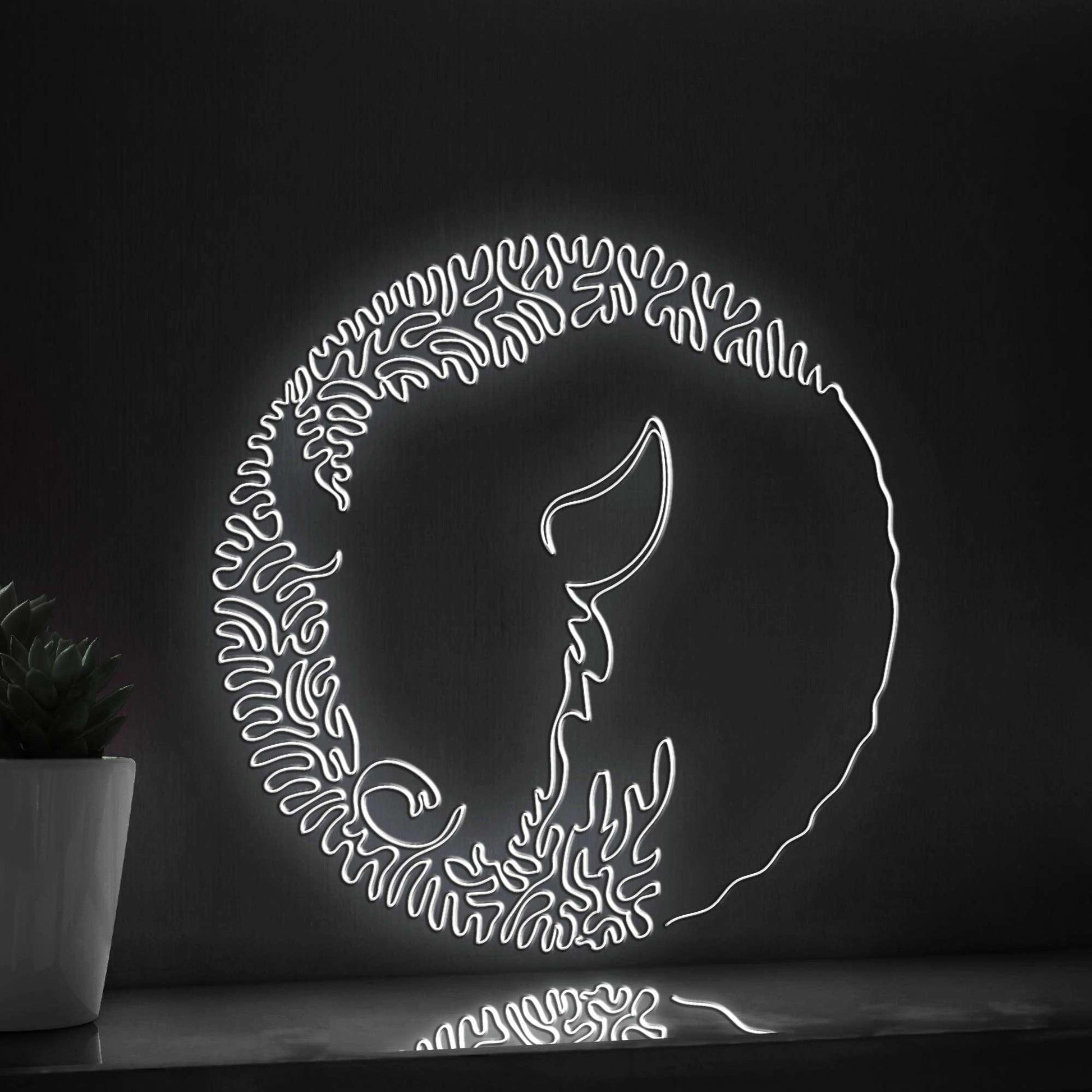 Bison One Line EL Wire Neon Sign - Enormous Herbivore Decor - myneonup