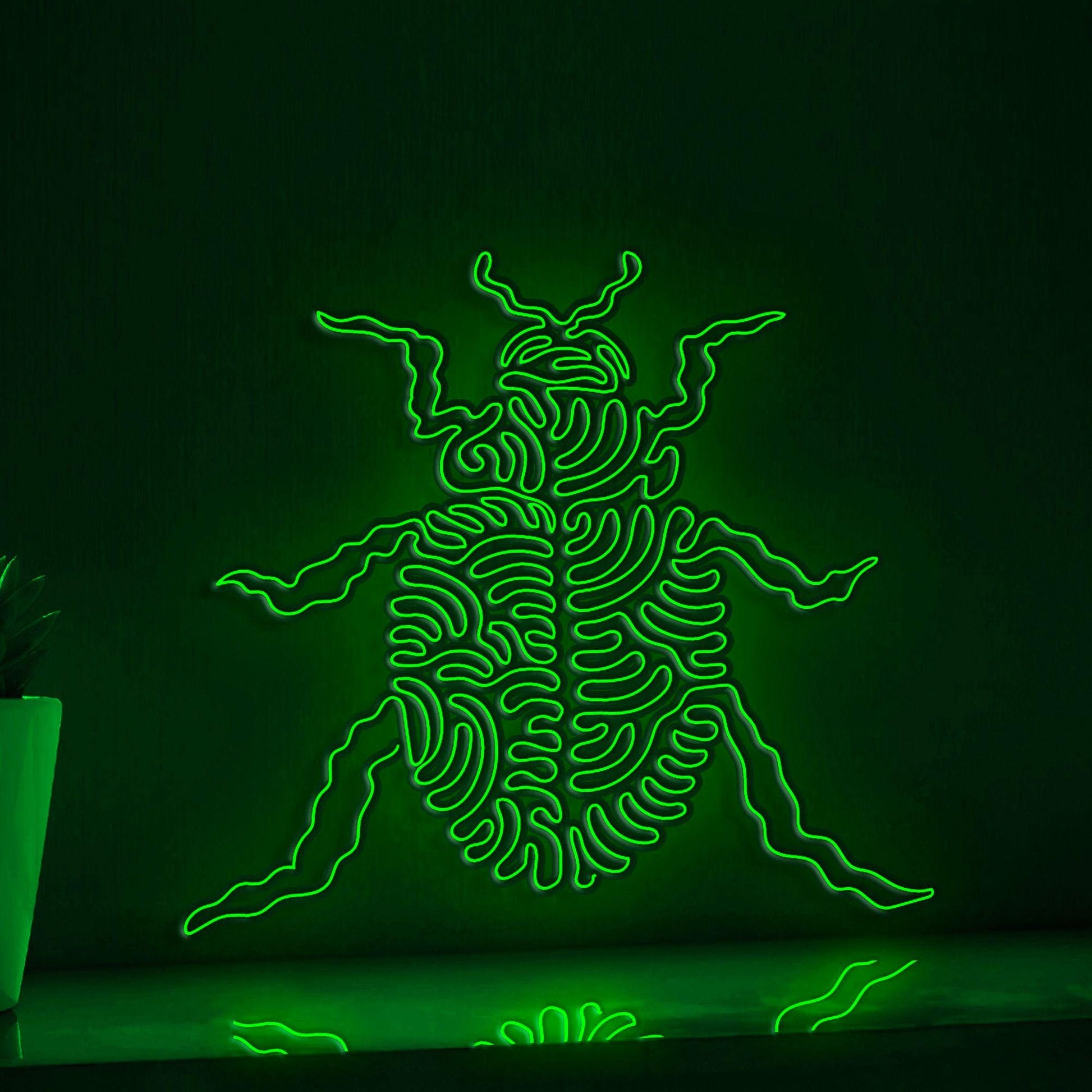 Beetle One Line EL Wire Neon Sign - Ideal for Insect Lovers, Great for Home Decor - myneonup