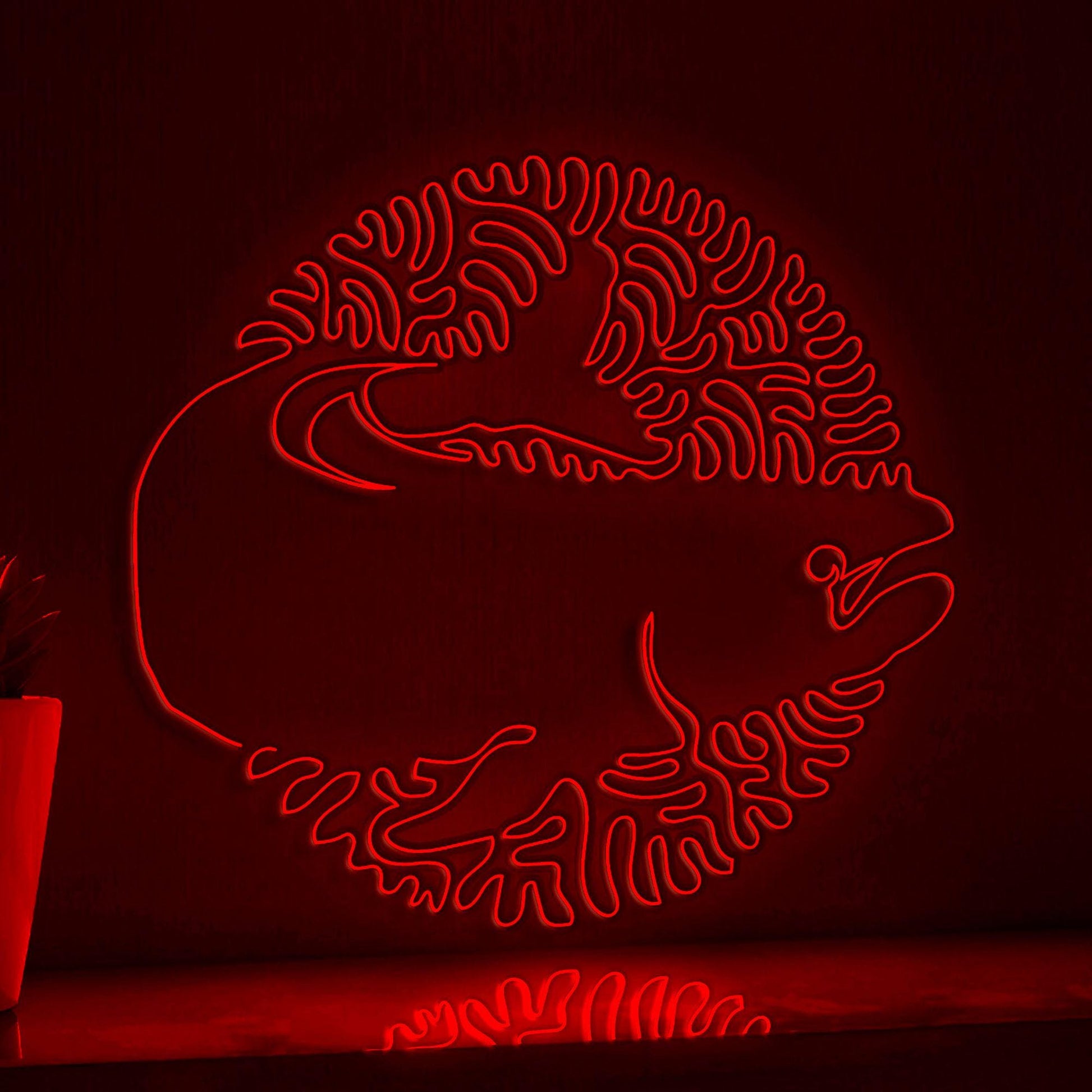 Salmon One Line EL Wire Neon Sign - Ideal for Seafood Lovers' Home Decor - myneonup
