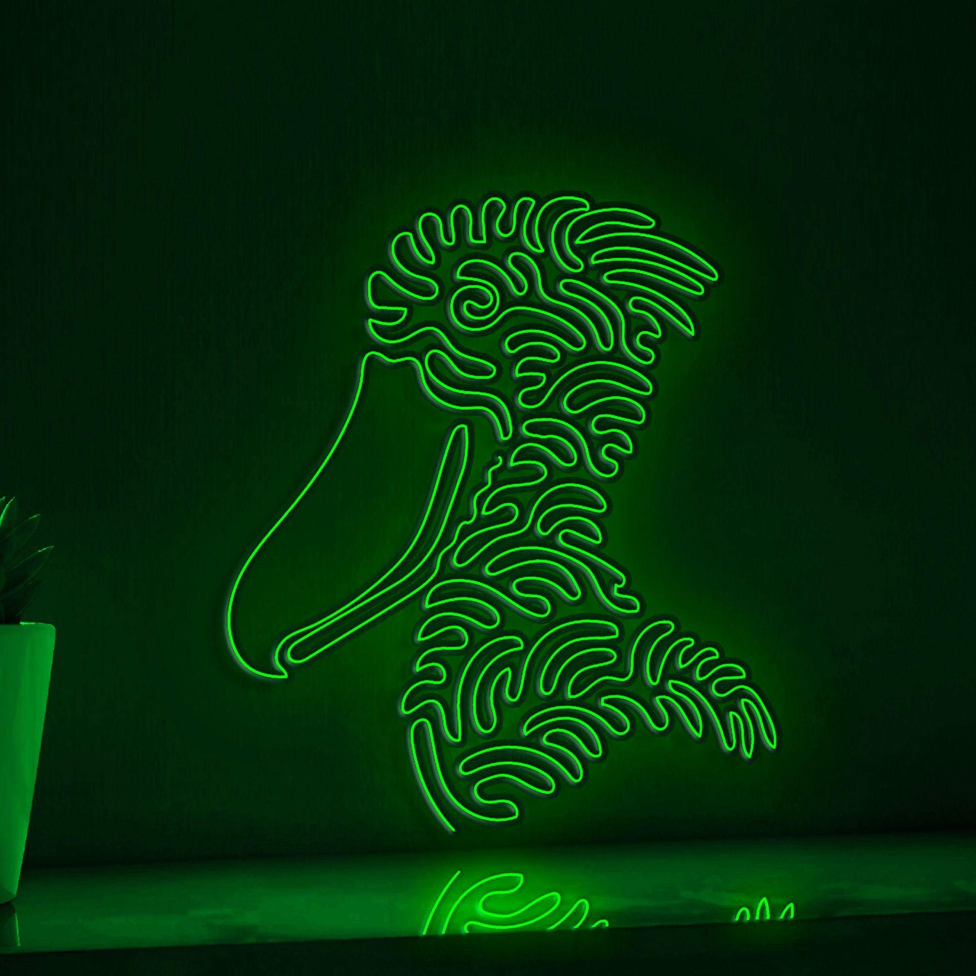 Shoebill One Line EL Wire Neon Sign - Lighted Bird Wall Art - myneonup